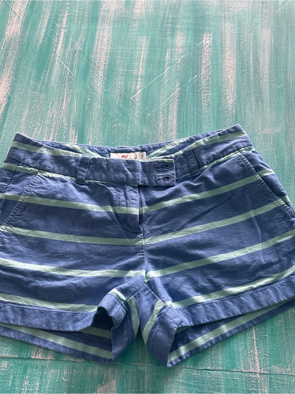 Vineyard vines Blue and mint Striped Women’s Shorts